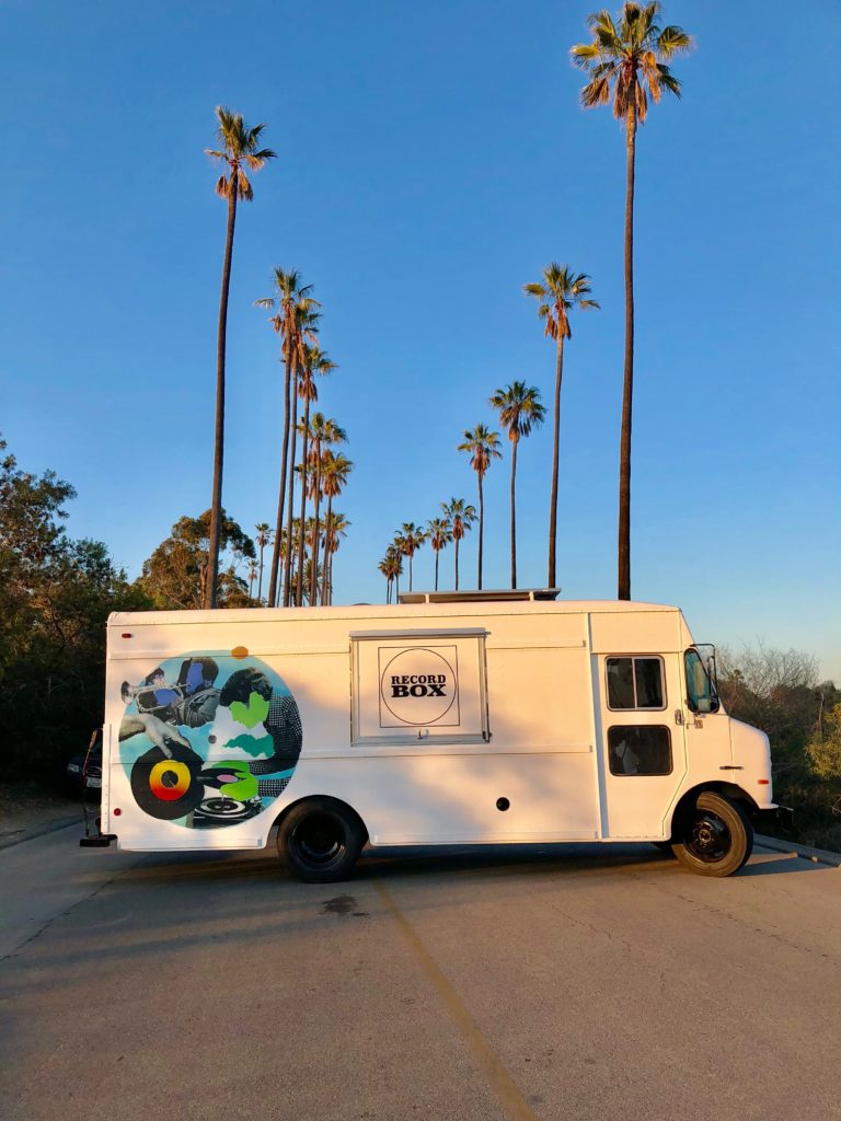 Record Box Truck Eco-Friendly Mobile Record Shop Branding